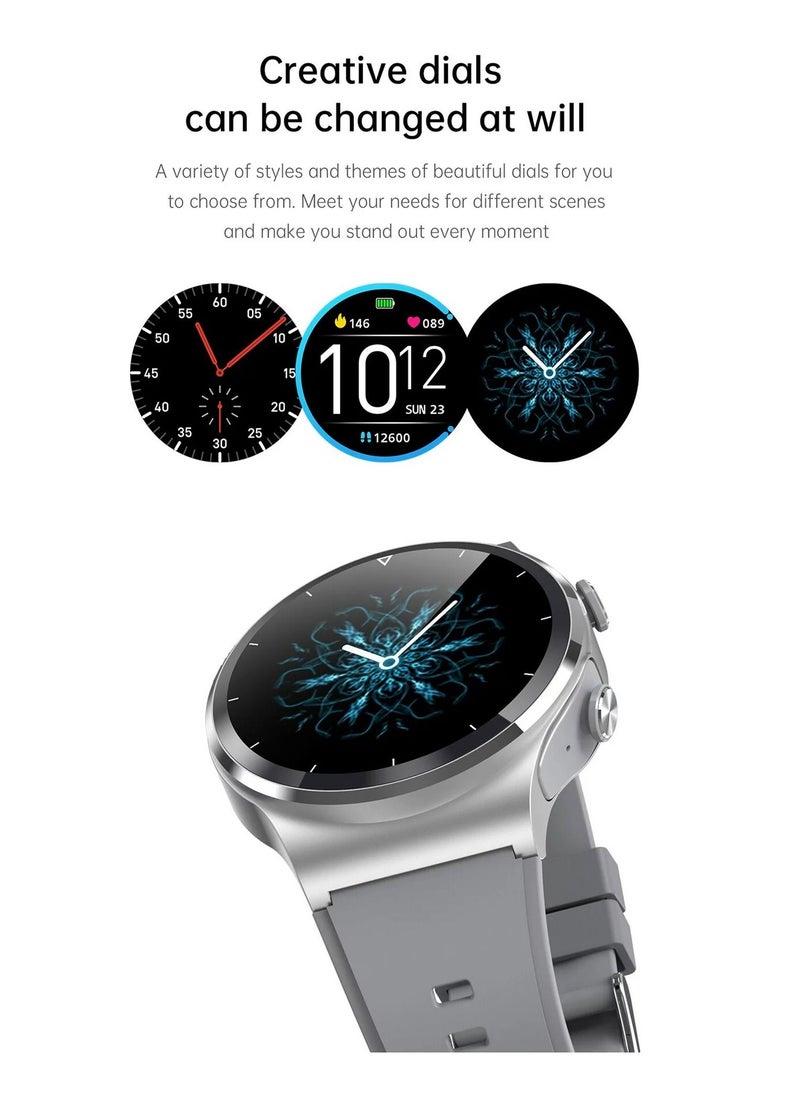 AROAQ - GT69 Smart Watch TWS Earphone Heart Rate Blood Pressure  Oxygen BT Call Music Sports Men Women Smartwatch Black - Image 1