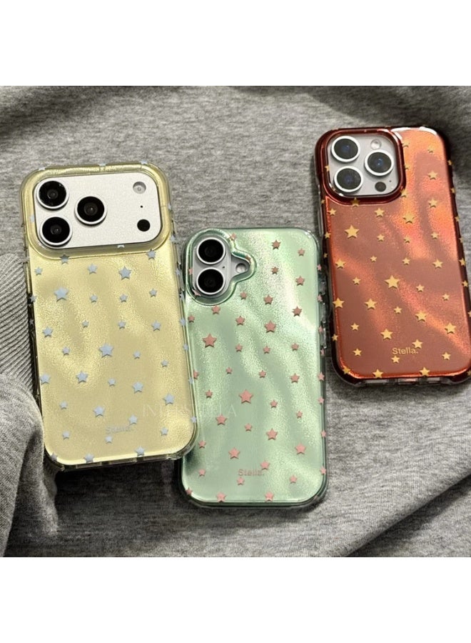 كفر iPhone 17 Pro، كفر هاتف لامع بنقشة نجوم مع غطاء خلفي واقٍ، كفر خفيف مقاوم للصدمات مع حافة مرتفعة لحماية الكاميرا لهاتف Apple iPhone 17 Pro - Image 4