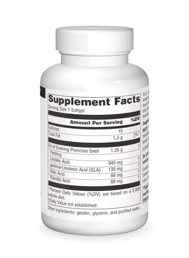 Source Naturals Evening Primrose Oil Hexane Free 1350Mg Gla Yield: 135 Mg Cold Pressed 60 Softgels - Image 4