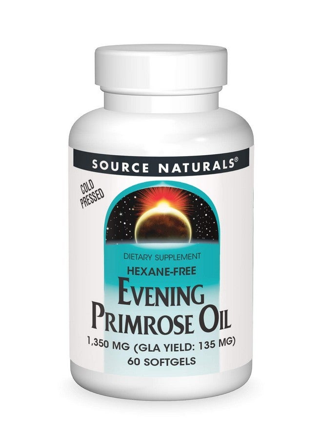 Source Naturals Evening Primrose Oil Hexane Free 1350Mg Gla Yield: 135 Mg Cold Pressed 60 Softgels - Image 1