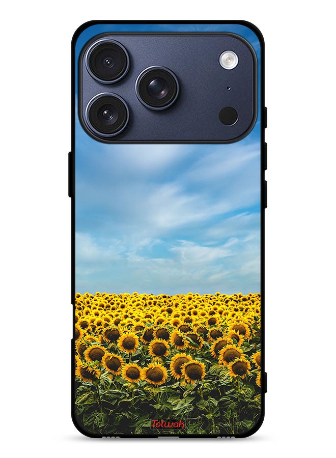 Tolwak Apple iPhone 17 Pro Protective Case Cover Sunflowers Under The Sky - Image 1