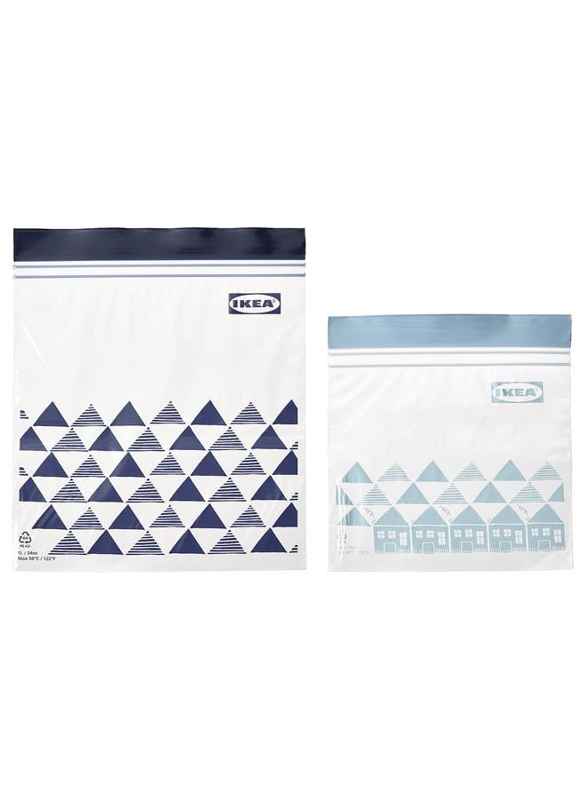 Zaboon Resealable Bag, Patterned/Blue, 1/0.4 L - Image 1