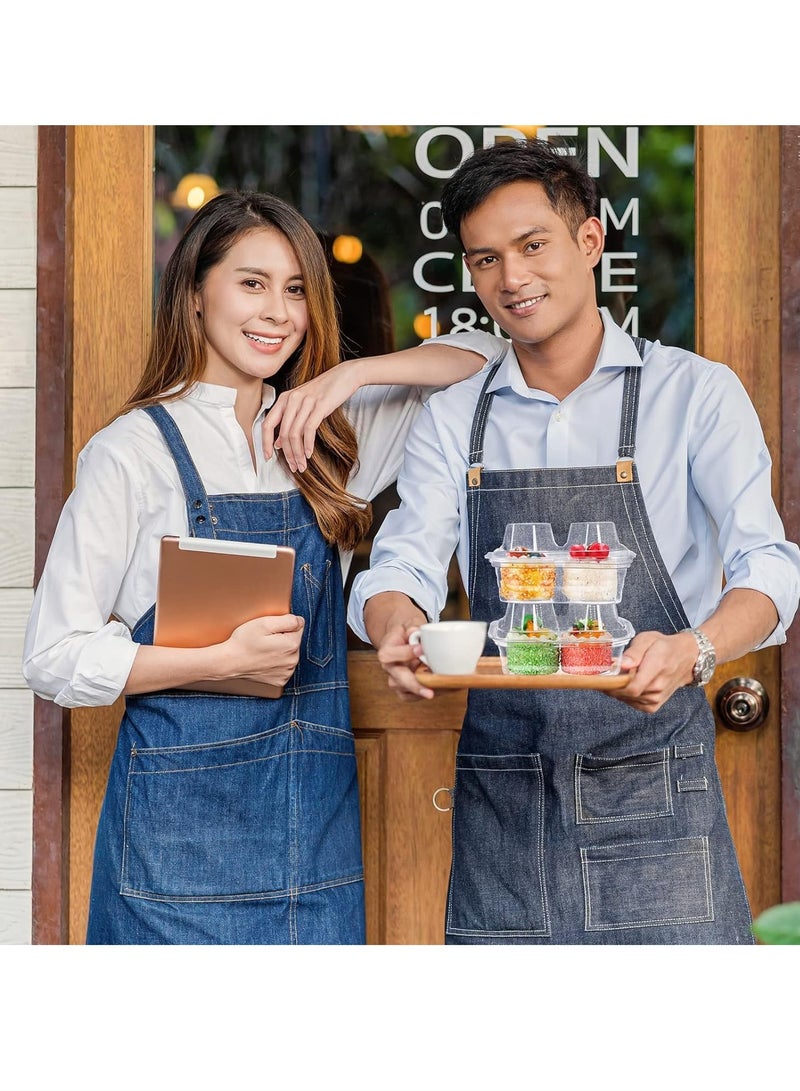 SYOSI حاويات كب كيك، صندوق حامل كب كيك بلاستيكي عميق Disposable بفتحتين مع أغطية، حاوية كب كيك شفافة قابلة للتكديس لصفائح المافن، حفلات الزفاف، عيد الحب، حفلات أعياد الميلاد 50 قطعة - Image 5