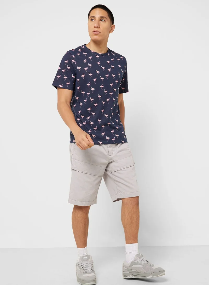 JACK & JONES All Over Printed Crew Neck T-Shirt