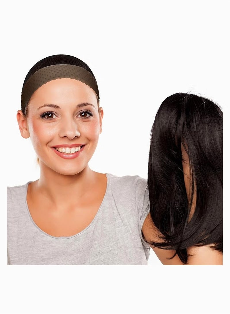 Generic Wig Band, SYOSI 2 Pieces Silicone Grip Wig Band, Adjustable Silicone Wig Headband Fix Non-Slip Wig Bands, Seamless Wig Band Wig Grip Band Strong Holder for Men Women Sports Yoga (Black)  - Image 3