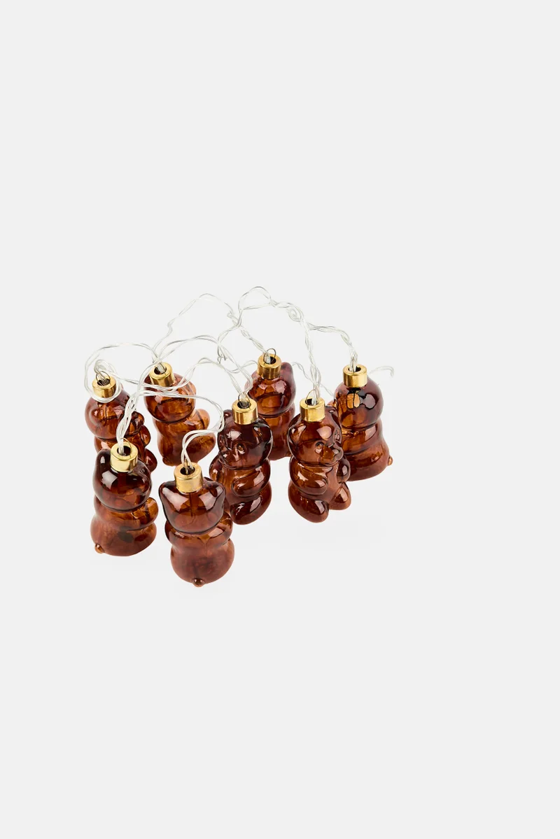 Muy Mucho 8 Pcs Bear Shaped Lightings, Brown