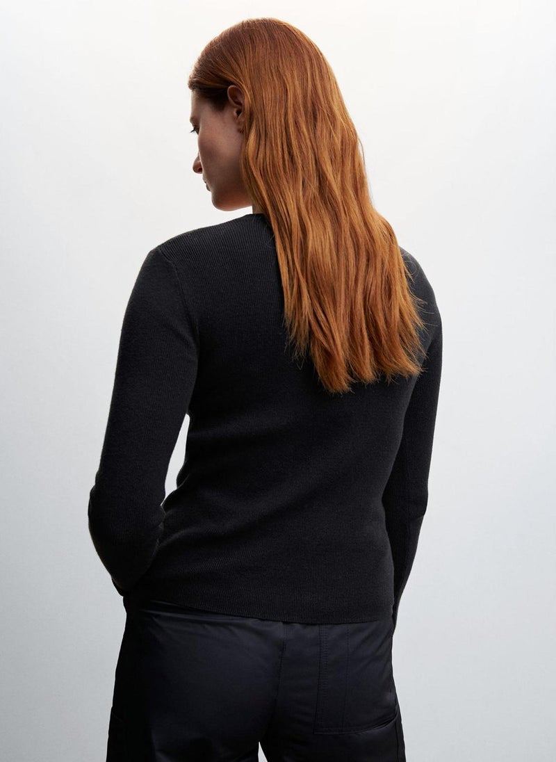 MANGO - Crew Neck Knitted Sweater - Image 1