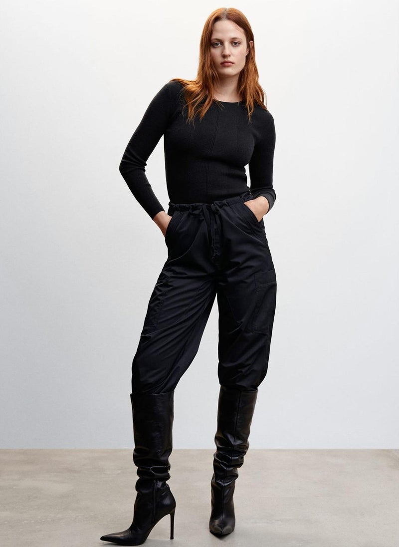 MANGO - Crew Neck Knitted Sweater - Image 1