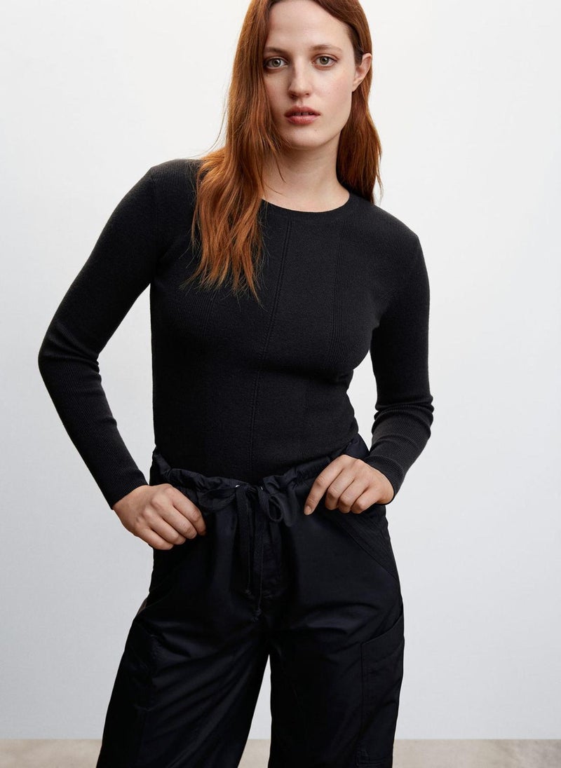 MANGO - Crew Neck Knitted Sweater - Image 1