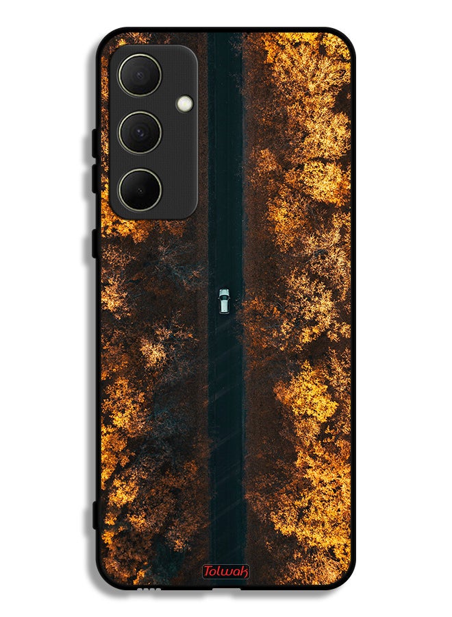 Tolwak Samsung Galaxy A35 5G Protective Case Cover Road In Autumn Trees - Image 1