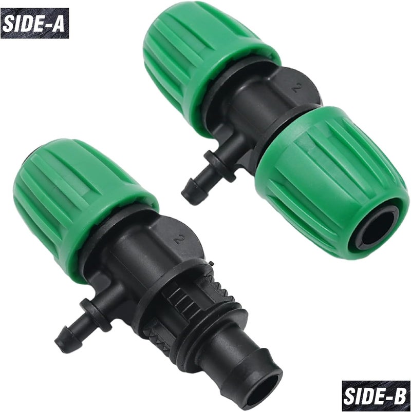 MDEOOSKY 12 Pcs Barbed Tee 1/2 Inch Tubing (1/2" ID X 0.6-0.63" OD) 16mm To 1/4 Inch Irrigation Tube Anti-Drop Barbed Tee Hose Fittings Drip Parts Twist Locked 3 Way Connectors(Fits 13mm ID / 4mm ID) - Image 5