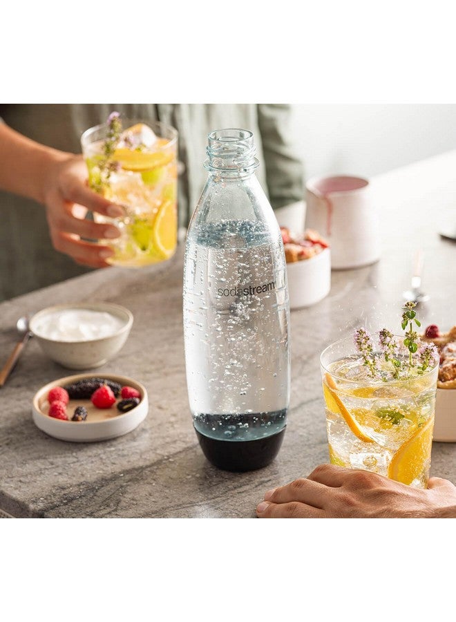 sodastream - Carbonating Bottles | Store even more fizzy drink favorites in your fridge | Dishwasher Safe | Slim Design: Fits in most car cup holders | 34 Fl Oz | Pack of 2 | Black - Image 4