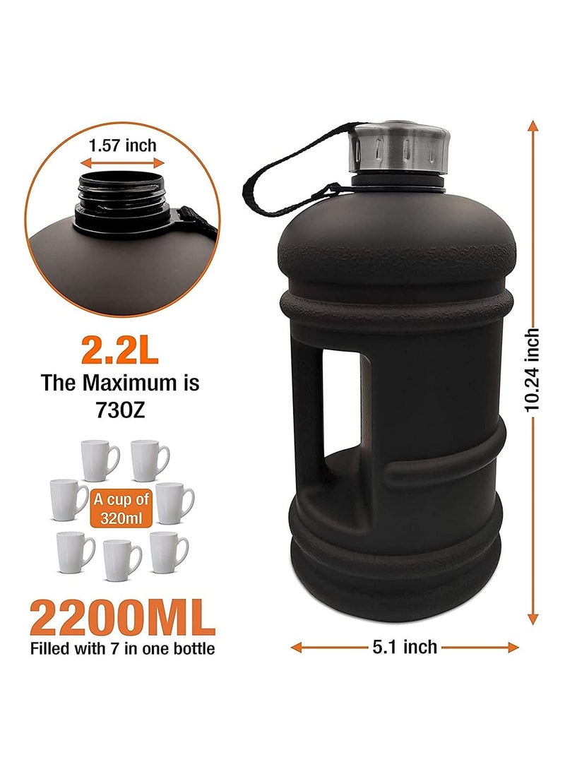 Generic - Large Gym Bottle 2.2 Litre Sports Water Jug BPA Free Quick Flow Cap Ideal for Training Hiking Outdoor Use - Image 1