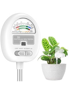 Beauenty 【Upgraded】 Soil Moisture Meter, 4-in-1 Soil pH Tester, Soil Moisture/Light/Nutrients/pH Meter for Gardening, Lawn, Farming, Indoor & Outdoor Plants Use, No Batteries Required  - Image 1