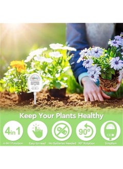 Beauenty 【Upgraded】 Soil Moisture Meter, 4-in-1 Soil pH Tester, Soil Moisture/Light/Nutrients/pH Meter for Gardening, Lawn, Farming, Indoor & Outdoor Plants Use, No Batteries Required  - Image 2