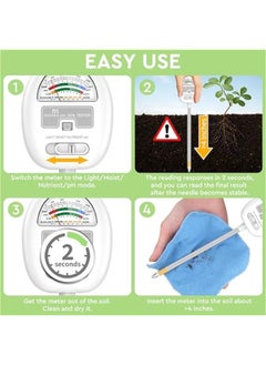 Beauenty 【Upgraded】 Soil Moisture Meter, 4-in-1 Soil pH Tester, Soil Moisture/Light/Nutrients/pH Meter for Gardening, Lawn, Farming, Indoor & Outdoor Plants Use, No Batteries Required  - Image 4