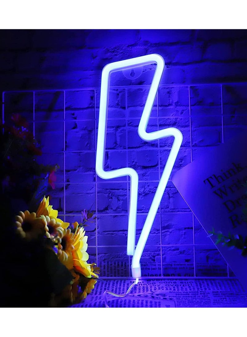 SKAFA Lightning Neon Sign | LED Lightning Bolt Neon Sign Decor Light | LED Lightning Decor Light Neon Sign,Wall Decor for Home, Birthday Party, Living Room & Wedding Party Decoration. - Image 1