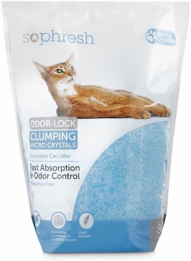So Phresh Scoopable Odor-Lock Clumping Micro Crystal Cat Litter in Blue Silica 8 lbs. - Image 1