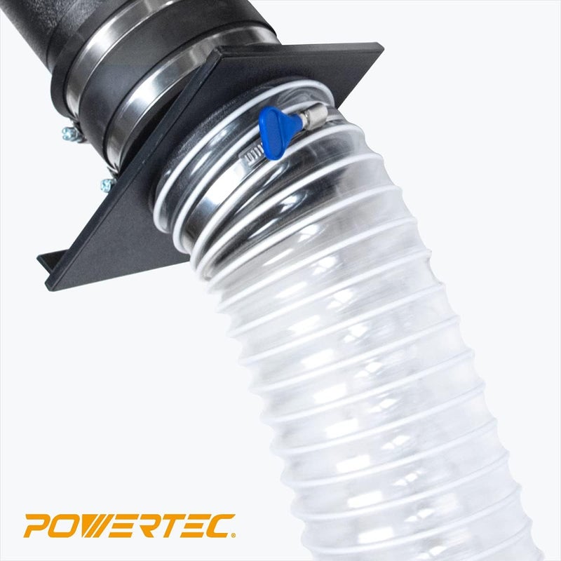 POWERTEC 4" x 10' Dust Collection Hose, 4 Inch Flexible PVC Dust Collector Hose for Table Saw, Band Saw, Planer, Jointer, Woodworking and Garage, WoodShop Dust Collection System (70111V) - Image 5