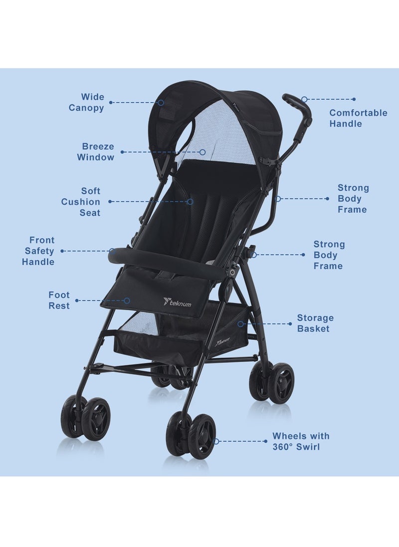 TEKNUM Eco Lite Stroller - Black  - Image 4