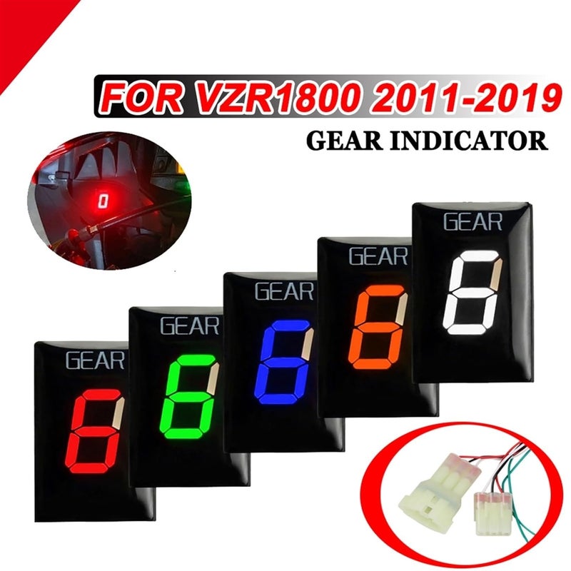 MKVAXR Motorcycle Gear Indicator for Suzuki VZR1800 (2011-2019) - Black Bracket - Image 3
