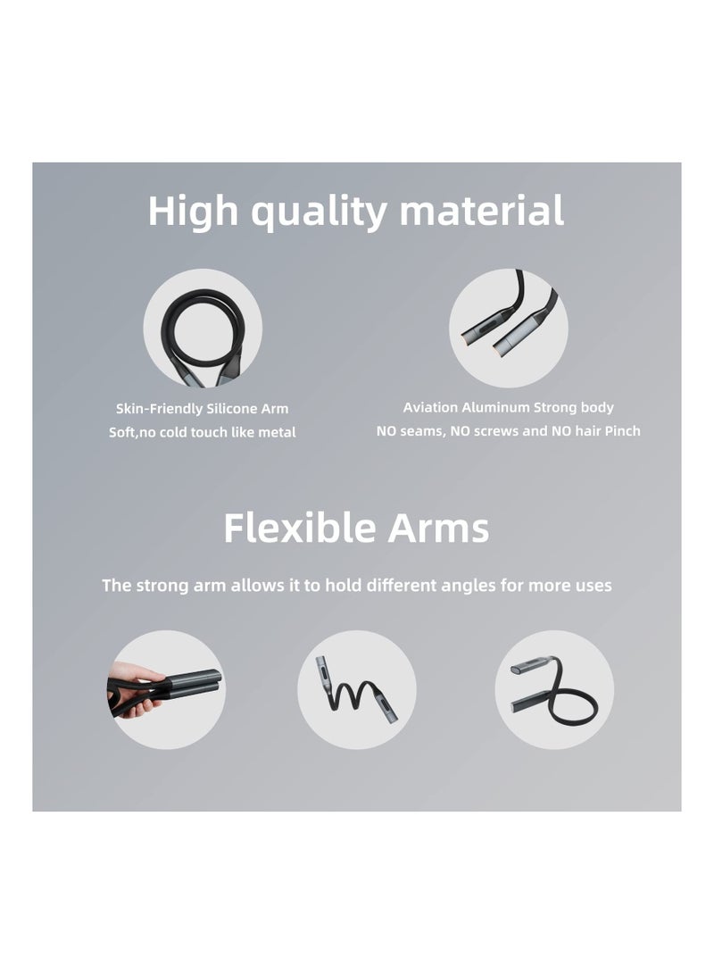 Y&D Book Light for Reading in Bed, Rechargeable Led Neck Light, 3 Colors, Stepless Dimming, Eye-protection, Long Lasting, Flexible Arm, Perfect Reading, Camping, Knitting, Repairing, Sewing - Image 4