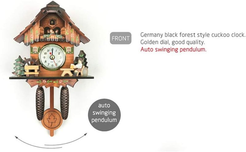 klarako Cuckoo Clock Wall Clock with Bird, Watch, Children Decoration, Home Time Watch  F - Image 3