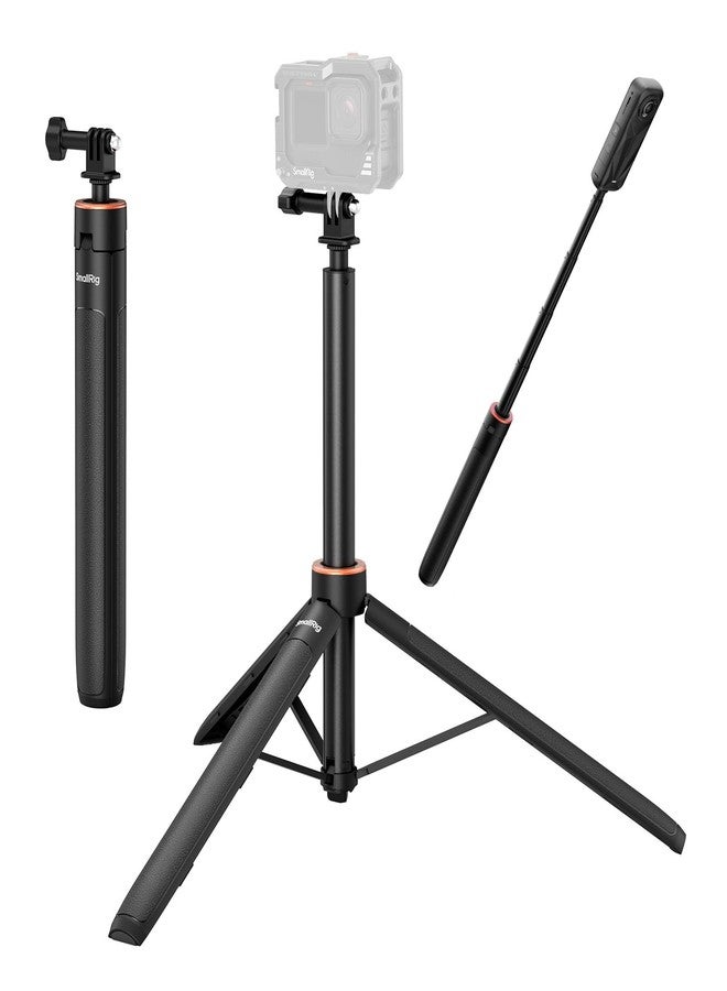 سمول ريج حامل ثلاثي القوائم SMALLRIG VT-08 للكاميرا، قابل للتعديل من 11.4 إلى 59 بوصة، مع حامل ثلاثي القوائم ومحول لكاميرا الحركة، متوافق مع Insta360 وGopro وDJI - Image 1