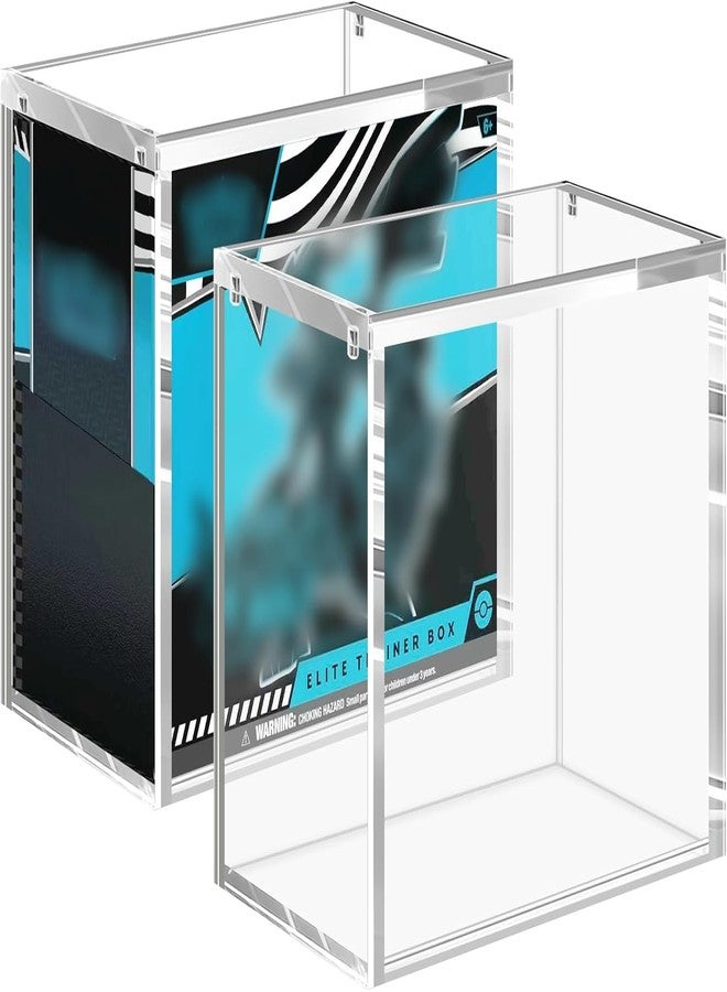 Heetobcos Booster Box Acrylic Case Protector - 8mm + 5mm Thick Clear Acrylic with 5x3mm Strong Magnets - Compatible with Booster Boxes - Image 1