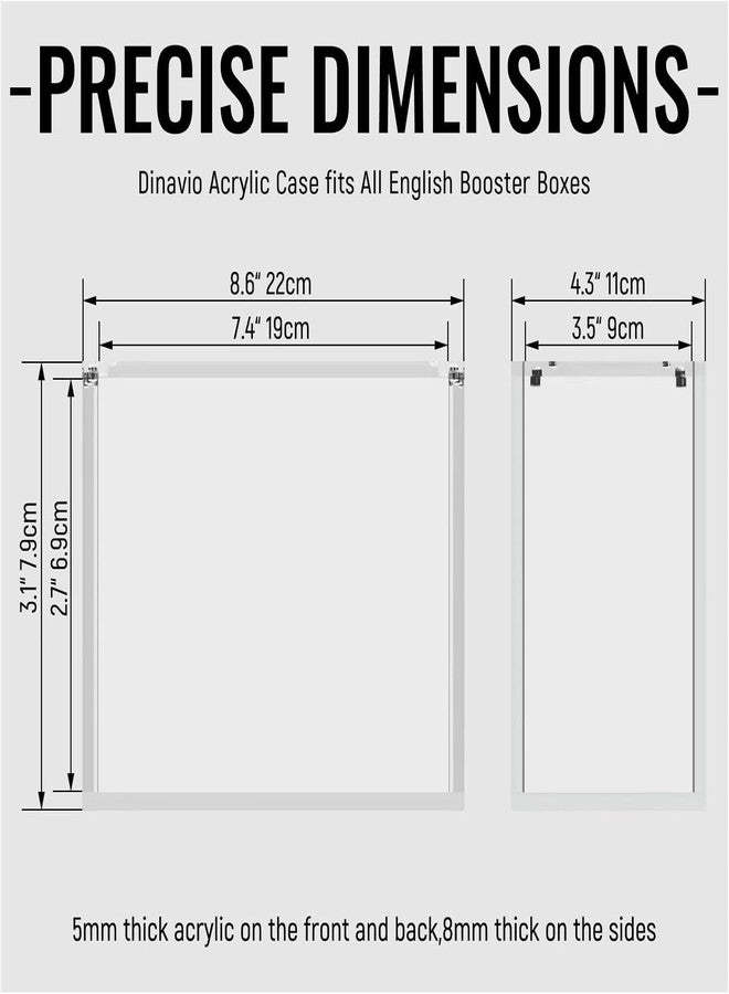 Heetobcos Booster Box Acrylic Case Protector - 8mm + 5mm Thick Clear Acrylic with 5x3mm Strong Magnets - Compatible with Booster Boxes - Image 2