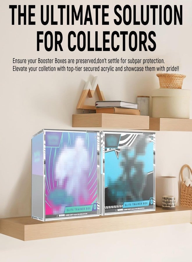 Heetobcos Booster Box Acrylic Case Protector - 8mm + 5mm Thick Clear Acrylic with 5x3mm Strong Magnets - Compatible with Booster Boxes - Image 3