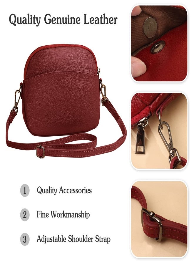 FANDARE Women Shoulder Bags Genuine Leather Purse Lightweight Satchel for Sport Work Hiking Shop Crossbody Bag Green - Image 5