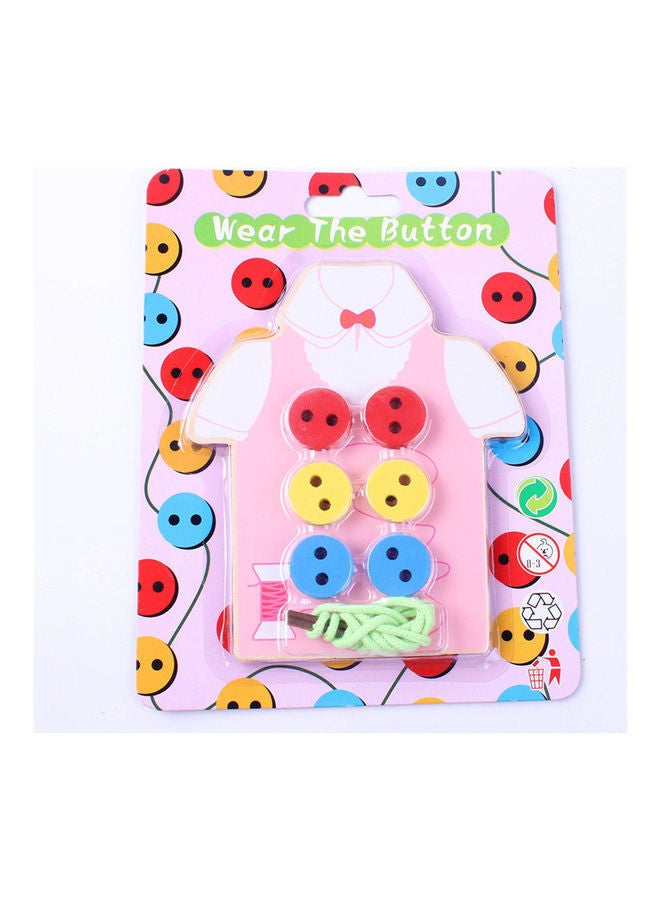 NIBEMINENT Wearing And Knitting Buttons Wooden Thread Board 13x11cm - Image 1