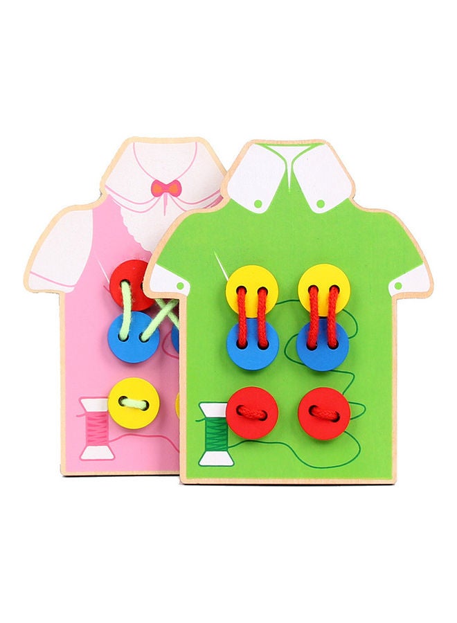 NIBEMINENT Wearing And Knitting Buttons Wooden Thread Board 13x11cm - Image 3