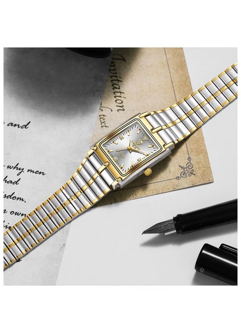 LIEBIG Men's Business Simple Square Waterproof Quartz Watch - Image 2