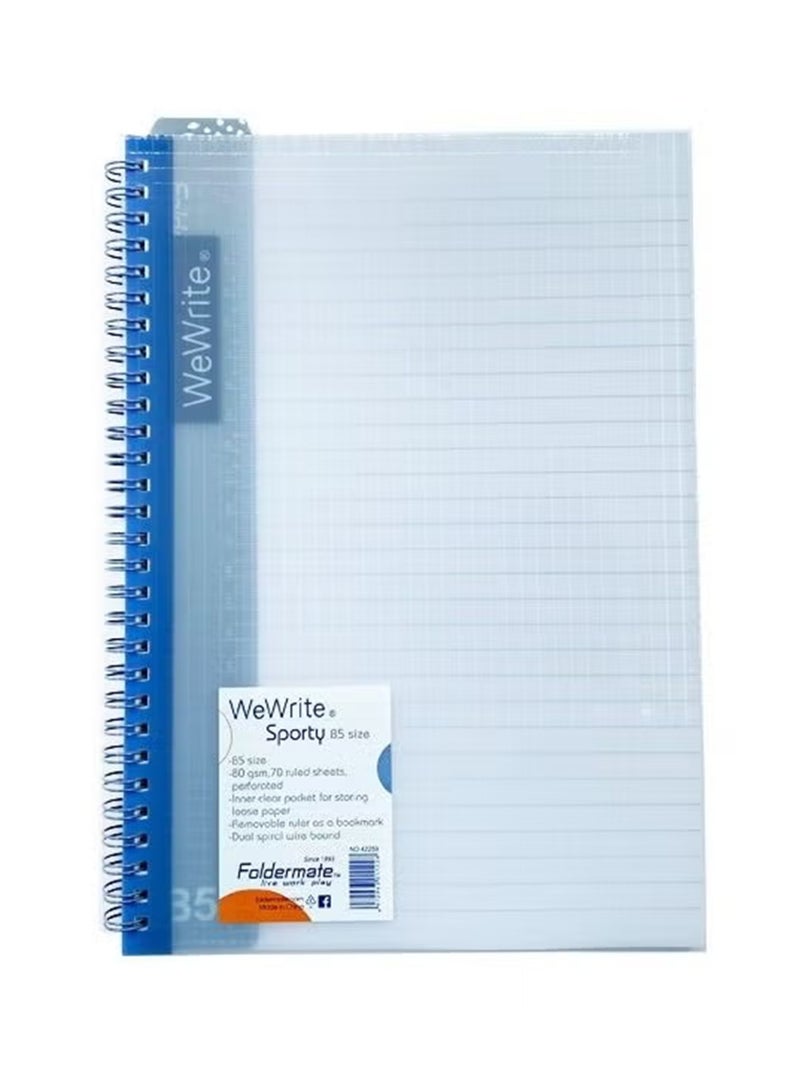 Foldermate 1-Piece B5 Size Spiral Lined Notebook 70 Sheets Assorted Colours - Image 3