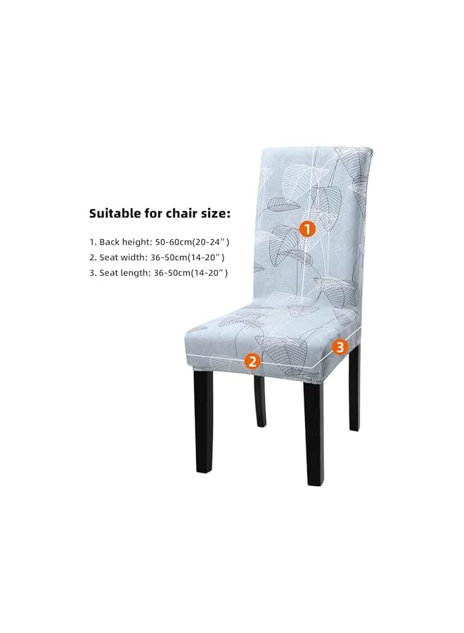The Bros Dining Room Chair Covers, 4 Pack Super Fit Stretch Removable Washable Short Dining Chair Protector Cover Seat Slipcover, for Hotel, Dining Room, Ceremony, Banquet Wedding Party - Image 4