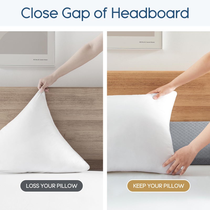 Home Mate Homemate King Sizeï¼ˆ76"x10"x6"ï¼‰ Bed Wedge Pillow for Headboard - Upgraded Bed Gap Filler King Between Mattress and Headboard - Wedge headboard Pillow - Grey - Image 5