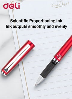 Deli Refillable Ballpoint Pen Fine Point 0.5mm for Home Office and School Suitable for Students Staffs and Teachers Black Ink  - Image 3