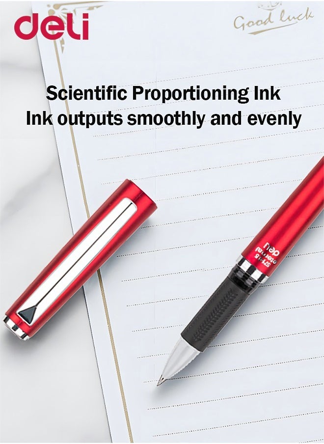 Deli Refillable Ballpoint Pen Fine Point 0.5mm for Home Office and School Suitable for Students Staffs and Teachers Black Ink  - Image 3