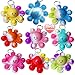 Goodangie00 30Pcs Rainbow Bulk Ocean Octopus Mini Pop Backpack Keychain Toy for Student Prizes Summer Party Favors Gifts Small Sensory Simple Bubble Fidget Egg Not Included - Image 2