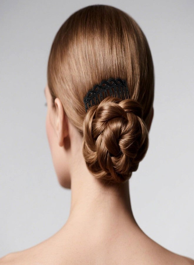 Ymapinc French Hair Combs Set of 6 - Decorative Comb Clips for Women, Resin Hair Comb Clips with Strong Hold for Styling, Black White Coffee Colors - Image 5