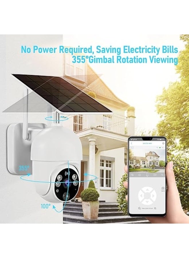 كاميرا مراقبة خارجية لاسلكية تعمل بالطاقة الشمسية - بدقة 2K مع رؤية ليلية وكشف حركة وصوت ثنائي الاتجاه - Image 3