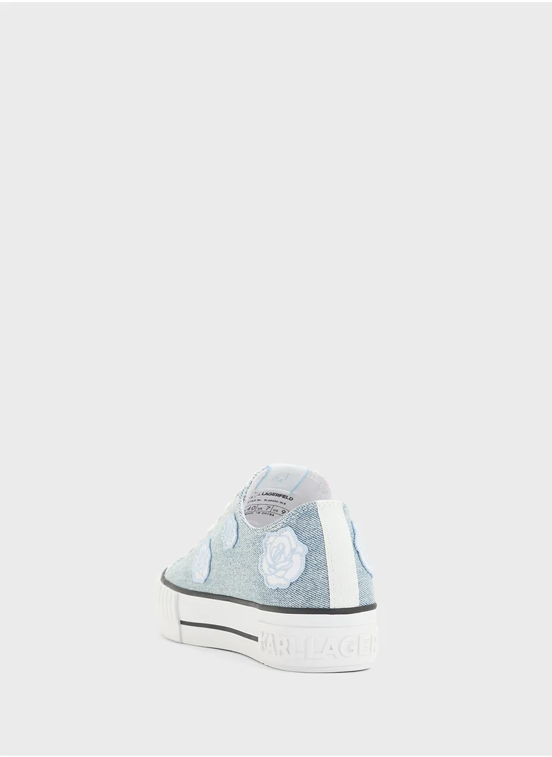 Karl Lagerfeld Kampus Max  Applique Flora Low Top Sneakers