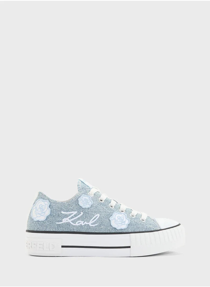 Karl Lagerfeld Kampus Max  Applique Flora Low Top Sneakers