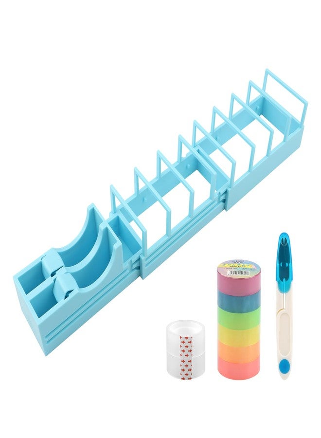 Yonderfume 18 Strip Fast Tape Dispenser, Blade-Free Wrapping Paper Cutter and Tapes Dispenser, Double-Sided Tape Dispense r, Works with Standard for Gift Wrapping & Crafts, Christmas - Image 1
