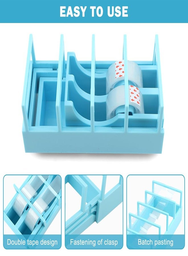 Yonderfume 18 Strip Fast Tape Dispenser, Blade-Free Wrapping Paper Cutter and Tapes Dispenser, Double-Sided Tape Dispense r, Works with Standard for Gift Wrapping & Crafts, Christmas - Image 4