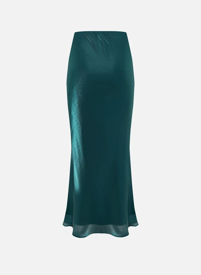 Lichi  Maxi skirt in shiny fabric for Women | Best Price UAE