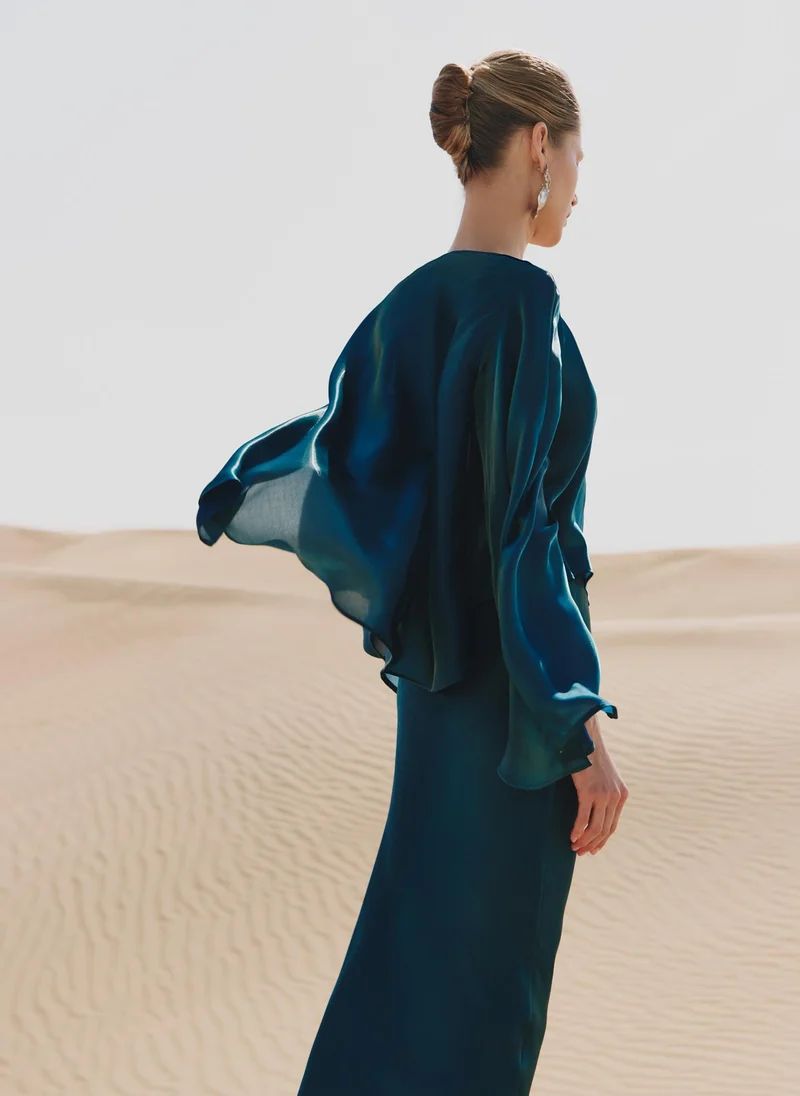 Lichi  Maxi skirt in shiny fabric for Women | Best Price UAE