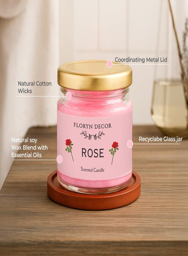 Floryn Decor مجموعة هدايا شموع معطرة فاخرة من فلورين ديكور في برطمانات زجاجية | مجموعة شموع معطرة من 6 قطع | عبوة من 6 برطمانات صغيرة معطرة للغاية (عبوة من 6 قطع)، عطرية - Image 2